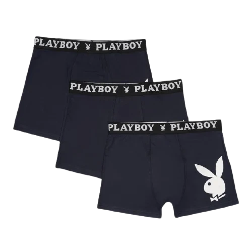 Набор трусов-боксеров Playboy ANNYA 3 шт Синий Хлопок S - Фото 1 Набор трусов-боксеров Playboy ANNYA 3 шт Синий Хлопок S - изображение 1