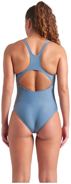 Суцільний купальник Arena SOLID SWIMSUIT CONTROL PRO BAC сірий середня посадка з м'якою чашкою розмір 44 - зображення 5