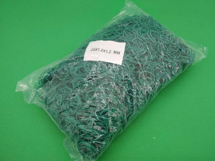 Банковские резинки, Plast, №25, зеленые, 1,2 мм, диаметр 25 мм, 1 кг, для упаковки и вязания зелени - изображение 2