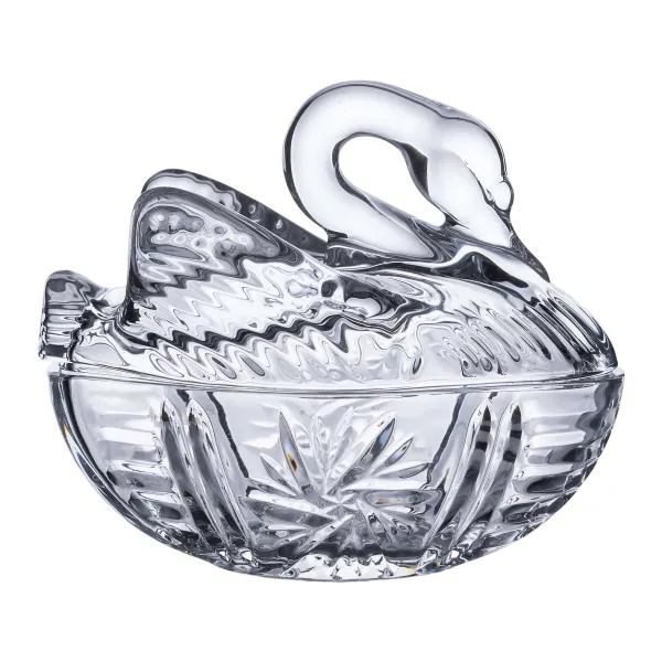Цукерниця скляна у формі лебедя з кришкою 14*9*11 см(HP-YH-40)(PR) - изображение 2
