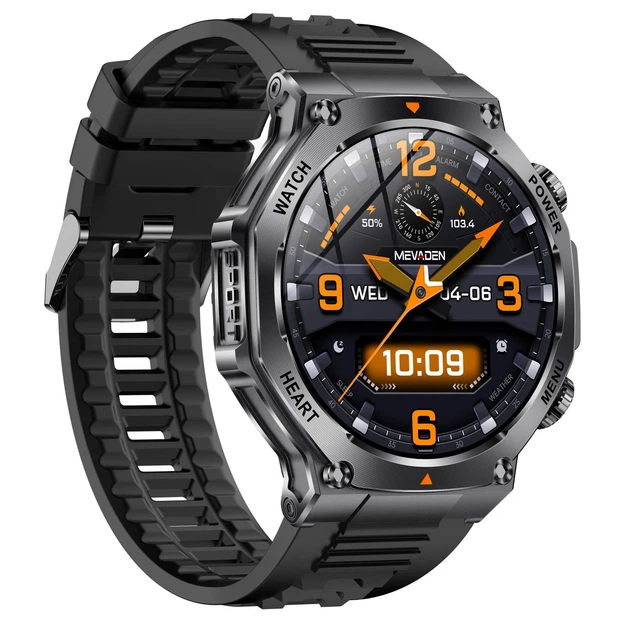 Умные часы Smart Mevaden Ultra 390x390 IPS Сталь 52,8х13,6 см Каучуковый черный - Фото 3 Умные часы Smart Mevaden Ultra 390x390 IPS Сталь 52,8х13,6 см Каучуковый черный - изображение 3