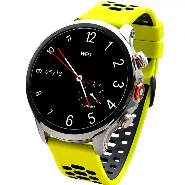 Умные часы Smart Technology Venom Green 52 мм сталь черный сенсорный GPS SIM-карта - изображение 2