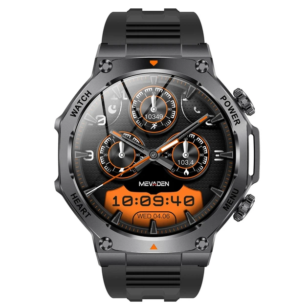 Умные часы Smart Mevaden Ultra 390x390 IPS Сталь 52,8х13,6 см Каучуковый черный - Фото 9 Умные часы Smart Mevaden Ultra 390x390 IPS Сталь 52,8х13,6 см Каучуковый черный - изображение 9