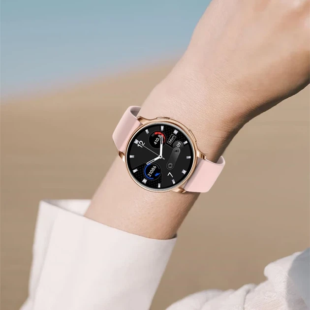 Умные часы Smart Melisia Gold Rubber 1.33" TFT металлический золотистый розовый ремешок 44 мм - Фото 4 Умные часы Smart Melisia Gold Rubber 1.33" TFT металлический золотистый розовый ремешок 44 мм - изображение 4