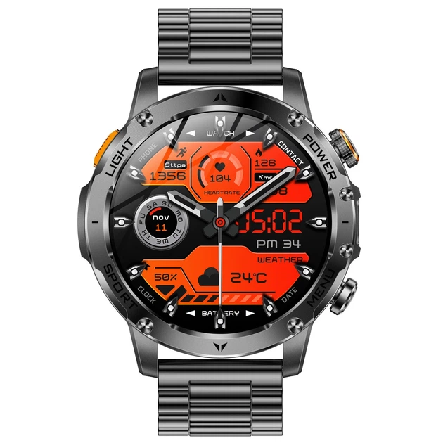 Умные часы Smart Power Ultra Steel 1.7" стальной 1000 мАч черный - изображение 10