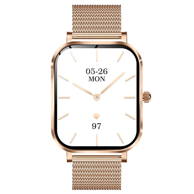 Умные часы Smart Miami IPS 240x296 сенсорные сталь 41,5x33,5x8,8 см золотистые - изображение 9