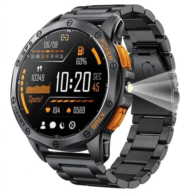 Розумний годинник Smart GPS Max Steel Black AMOLED 51х15 мм чорний каучук 60 г - Фото 1 Розумний годинник Smart GPS Max Steel Black AMOLED 51х15 мм чорний каучук 60 г - зображення 1