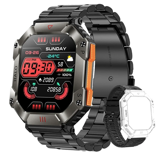 Розумний годинник Smart Racer K+ Steel 45х40х14 мм Сталь Чорний AMOLED 2 дюйми - зображення 2