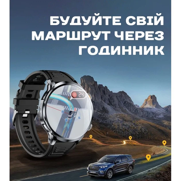 Умные часы Smart Technology с SIM-картой 52 мм сталь 27 см черный - изображение 8