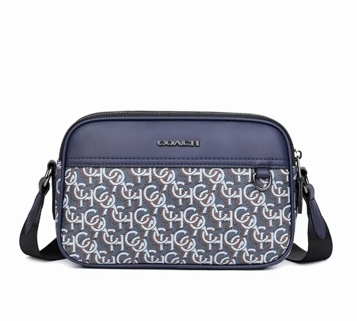 Сумка через плечо Coach Graham Crossbody In Signature Canvas, в синем цвете. - Фото 1 Сумка через плечо Coach Graham Crossbody In Signature Canvas, в синем цвете. - изображение 1
