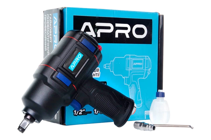 Гайковерт пневматический Apro 1/2" x 870 Нм PRO (850124) - Фото 5 Гайковерт пневматический Apro 1/2" x 870 Нм PRO (850124) - изображение 5