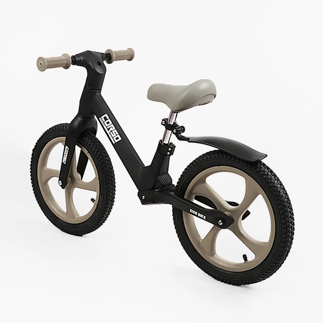 Детский беговел Corso Kids Bike 14" с нейлоновой рамой и надувными колесами матовый черный S-77598 - Фото 2 Детский беговел Corso Kids Bike 14" с нейлоновой рамой и надувными колесами матовый черный S-77598 - изображение 2