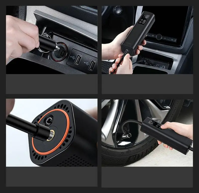 Автомобильный компрессор Baseus Super Mini Inflator Pump Black (CRCQ000001) [69578] - изображение 6