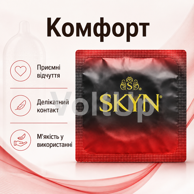 Презерватив SKYN Intense Feel 1 шт безлатексний з поліізопрену, рельєфний, ширина 54 мм, довжина 190 мм - зображення 2