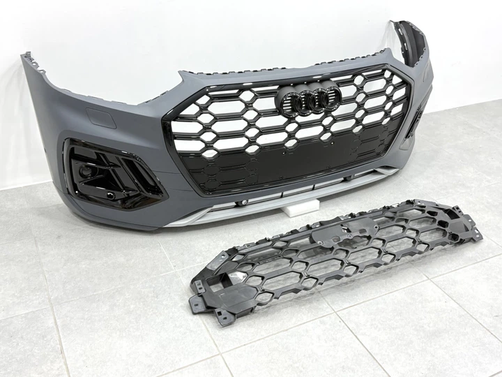 Бампер передний в сборе S-Line BLACK для Audi Q5 2021-2024 для Audi Q5 2017-2024 (9413) - Фото 6 Бампер передний в сборе S-Line BLACK для Audi Q5 2021-2024 для Audi Q5 2017-2024 (9413) - изображение 6