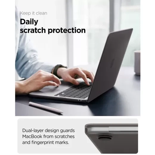 Чехол Spigen AirSkin Frost Black для MacBook Air 13.6” M5 | M4 | M3 | M2 (2026 | 2025 | 2024 | 2022) (ACS11531) - изображение 7