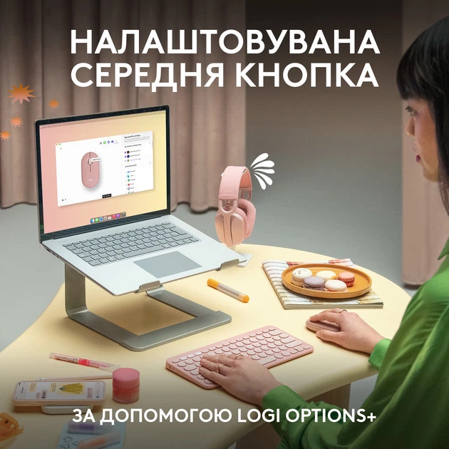 Мышь компьютерная безпроводная Logitech Pebble Mouse 2 M350s Tonal White L910-007013 белая 5231285 - изображение 4