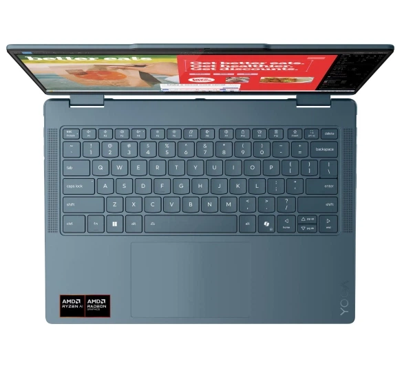 Ноутбук Ноутбук 2в1 Lenovo Yoga 7 2-в-1 14AKP10 OLED 14" Ryzen AI 7 350 16ГБ ОПЕРАТИВНОЇ ПАМ'ЯТІ 512ГБ Диск SSD Win11 Зелений Функції AI - Фото 5 Ноутбук Ноутбук 2в1 Lenovo Yoga 7 2-в-1 14AKP10 OLED 14" Ryzen AI 7 350 16ГБ ОПЕРАТИВНОЇ ПАМ'ЯТІ 512ГБ Диск SSD Win11 Зелений Функції AI - изображение 5