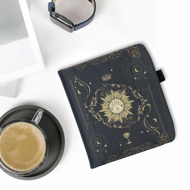 Обложка чехол с ремешком для руки kwmobile Bookstyle Handstrap для PocketBook 700K3 Era Color Tarot Card - зображення 7