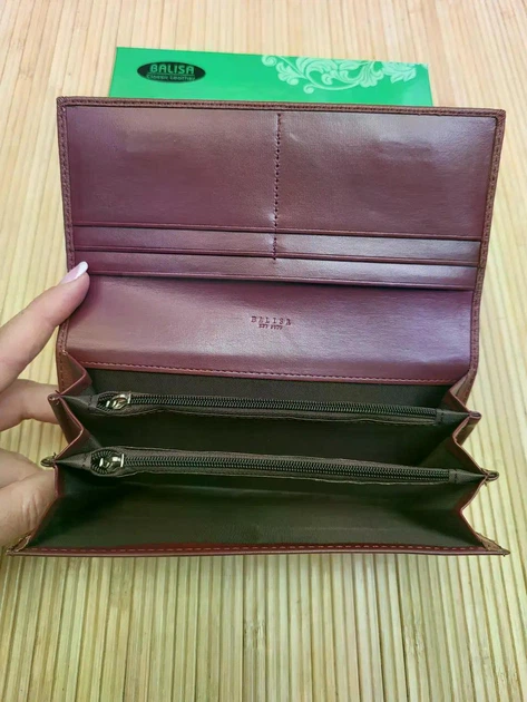 Кошелек женский из эко кожи BALISA бордовый 8601-138 - изображение 5