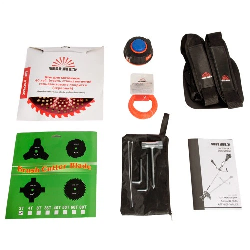 Триммер садовый Vitals Master, AZT 36100-1n BL, 36V (18+18), 1000W, 25.5см, нож/леска 43см, 5.55кг (без АКБ и ЗУ) (243559) Vitals 243559 1060842 - изображение 9