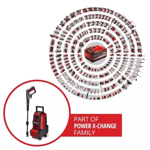 Мойка высокого давления Einhell HYPRESSO 36/105 36V, 105бар, 270л/час, шланг 4м (без АКБ и ЗУ) (4140160) EINHELL 4140160 1051087 - изображение 5