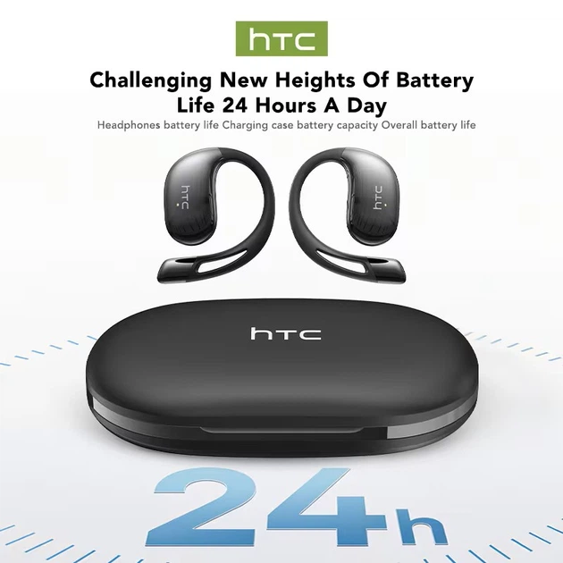 Беспроводные наушники HTC NE57 AI Translation, Bluetooth 6.0, открытые спортивные наушники с LED дисплеем и шумоподавлением - Фото 7 Беспроводные наушники HTC NE57 AI Translation, Bluetooth 6.0, открытые спортивные наушники с LED дисплеем и шумоподавлением - изображение 7
