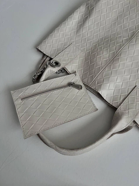 Сумка женская шоппер из натуральной кожи содержит формат А-4 ARTiS Bags 970 4816_Бежевый - Фото 4 Сумка женская шоппер из натуральной кожи содержит формат А-4 ARTiS Bags 970 4816_Бежевый - изображение 4