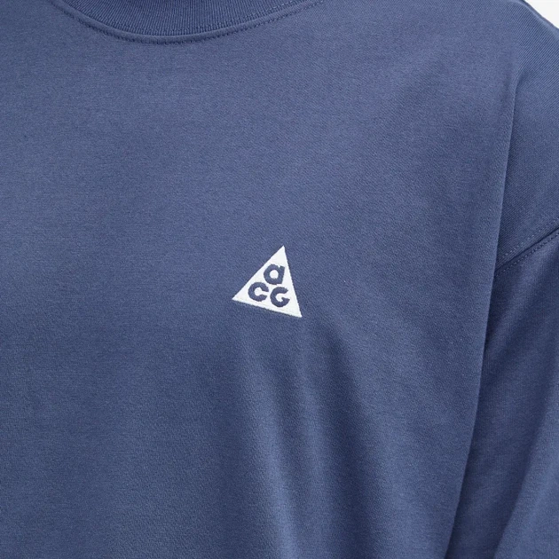 Чоловічий бавовняний лонгслів ACG Dri-FIT FQ3738-437 синього кольору вільний оверсайз Розмір XS - Фото 5 Чоловічий бавовняний лонгслів ACG Dri-FIT FQ3738-437 синього кольору вільний оверсайз Розмір XS - зображення 5