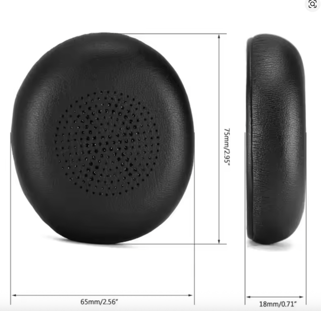 Амбушюры для наушников Jabra Evolve2 40 Series, Evolve2 65 Series, Elite 45h black черные - Фото 8 Амбушюры для наушников Jabra Evolve2 40 Series, Evolve2 65 Series, Elite 45h black черные - изображение 8