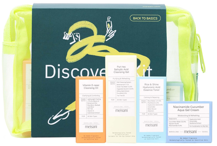 Zestaw do pielęgnacji twarzy Meisani Olejek oczyszczający Vitamin E-Raser 20 ml + Żel oczyszczający z kwasem salicylowym 30 ml + Tonik z kwasem hialuronowym 20 ml + Krem-żel z niacynamidem 15 ml (8437016160343) - Zdjęcie 1 Zestaw do pielęgnacji twarzy Meisani Olejek oczyszczający Vitamin E-Raser 20 ml + Żel oczyszczający z kwasem salicylowym 30 ml + Tonik z kwasem hialuronowym 20 ml + Krem-żel z niacynamidem 15 ml (8437016160343) - obraz 1