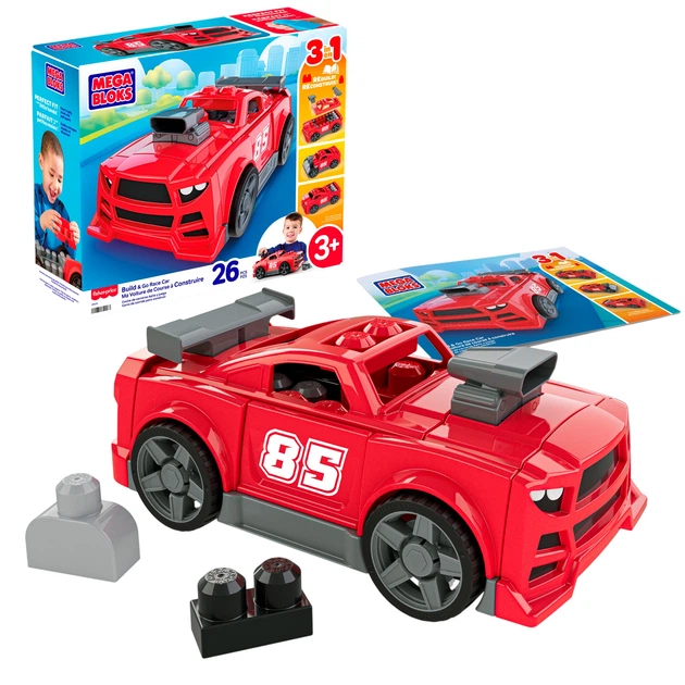 Конструктор 3-в-1 Mega Bloks Гоночний автомобіль (JKG35) - Фото 1 Конструктор 3-в-1 Mega Bloks Гоночний автомобіль (JKG35) - зображення 1