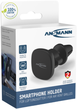 Uchwyt magnetyczny Ansmann Smart Magnet Holder Air-Vent Black (1700-0159) - obraz 2