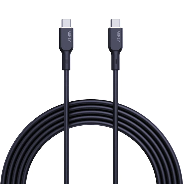 Кабель Aukey 240 W USB Type-C – USB Type-C 1.8 m Black (CB-SCC242) - Фото 1 Кабель Aukey 240 W USB Type-C – USB Type-C 1.8 m Black (CB-SCC242) - зображення 1