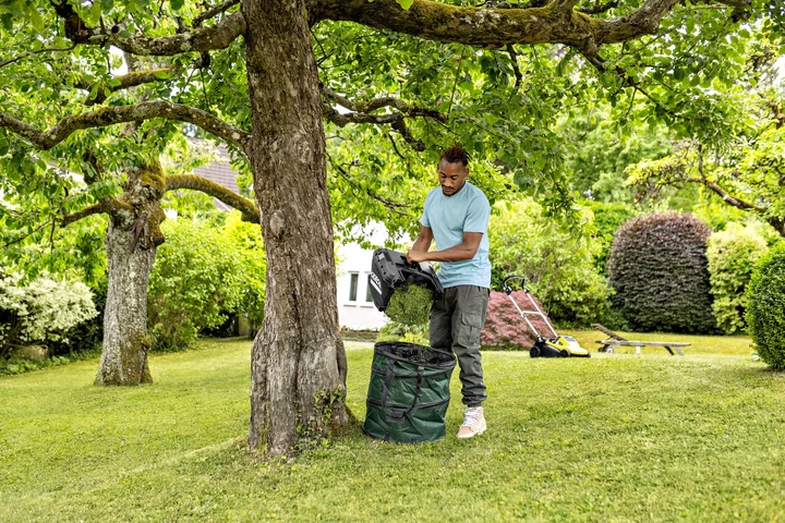 Газонокосарка акумуляторна Karcher LMO 4-18 36В 37 см пластик чорна з жовтим - зображення 9