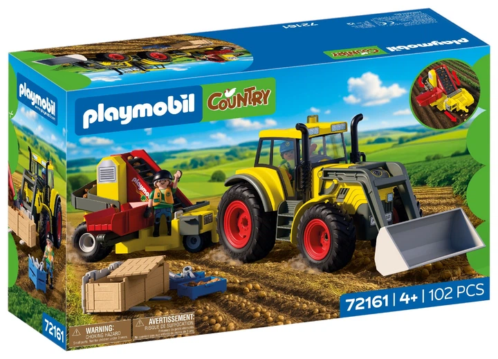 Zestaw do zabawy Playmobil Country Duży ciągnik z kombajnem ziemniaczanym 102 elementy 72161 (4008789721617) - obraz 3