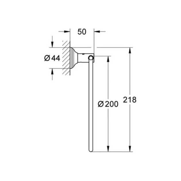 Кільце для рушника Grohe Essentials Authentic (40655001) - Фото 3 Кільце для рушника Grohe Essentials Authentic (40655001) - зображення 3