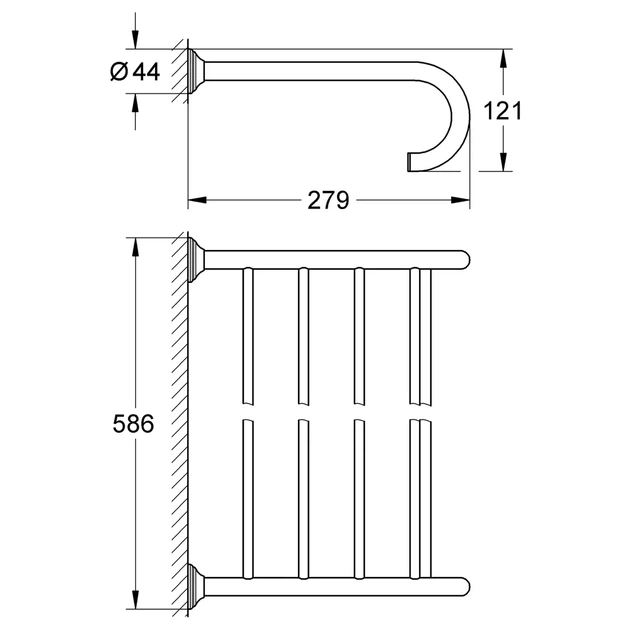 Полиця для рушників у ванну Grohe Essentials Authentic (40660001) - зображення 4