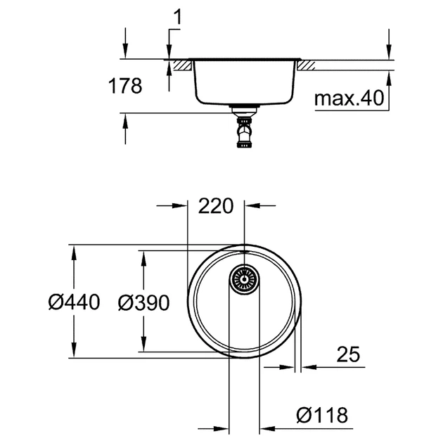 Мийка для кухні із нержавіючої сталі Grohe K200 (31720SD0) - Фото 4 Мийка для кухні із нержавіючої сталі Grohe K200 (31720SD0) - изображение 4