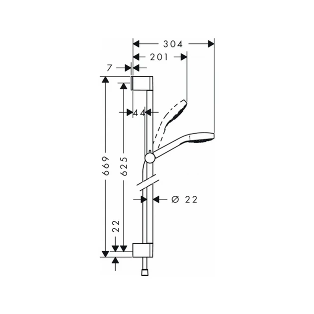 Hansgrohe Croma Select E Vario Душевой набор, белый/хром (26582400) - Фото 2 Hansgrohe Croma Select E Vario Душевой набор, белый/хром (26582400) - изображение 2