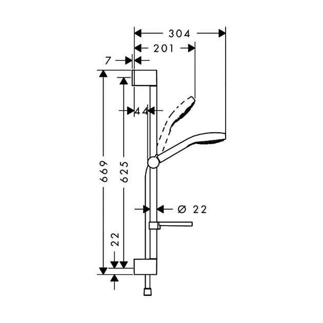 Hansgrohe Croma Select E Vario Душевой набор, белый/хром (26582400) - Фото 4 Hansgrohe Croma Select E Vario Душевой набор, белый/хром (26582400) - изображение 4