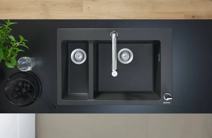 Hansgrohe S51 S510-F635 Кухонна мийка, графітово-чорна (43315170) - зображення 2