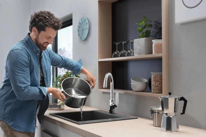 Hansgrohe S451 S510-F450 Кухонная мойка, Graphiteblack (43312170) - изображение 7