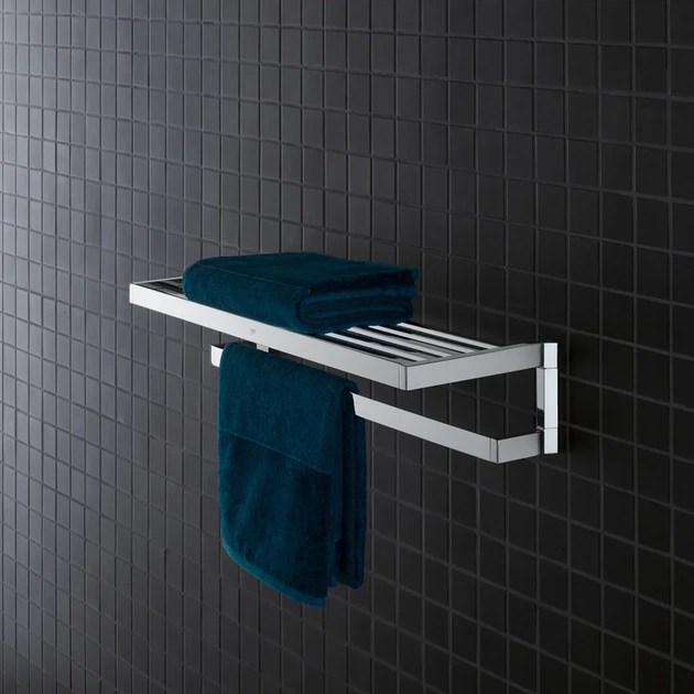 Полиця для рушників у ванну Grohe Selection Cube (40804000) - Фото 3 Полиця для рушників у ванну Grohe Selection Cube (40804000) - изображение 3