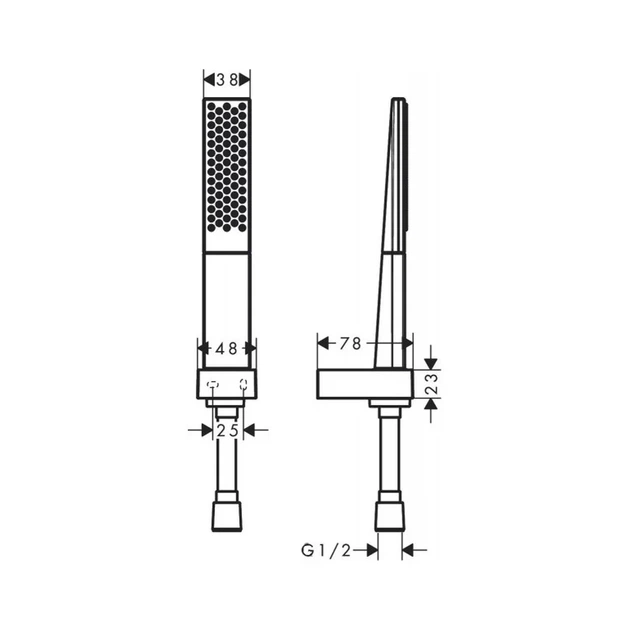 Ручний душ, Hansgrohe Rainfinity 1jet, Matt Black (26866670) - изображение 2