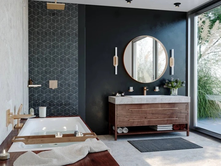 Склянка підвісна Hansgrohe AddStoris, Brushed Bronze/скло (41749140) - изображение 4