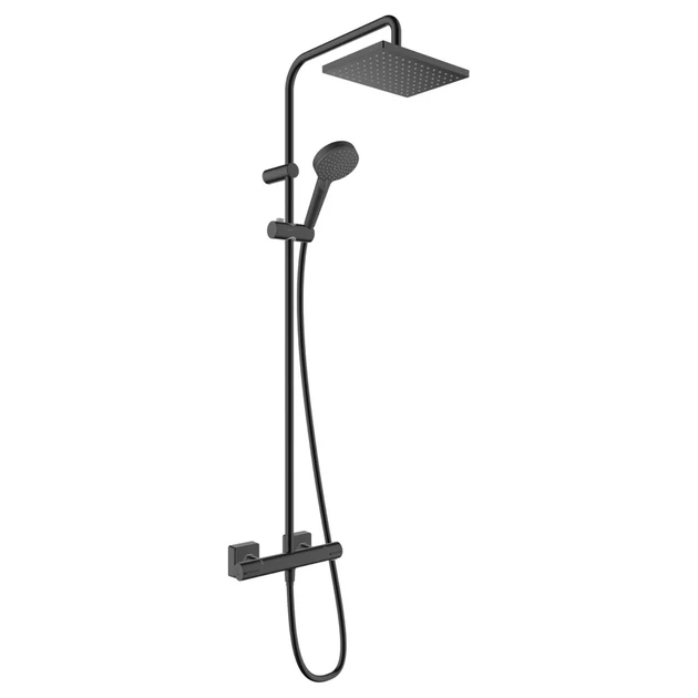 Hansgrohe Vernis Shape Душевая система с термостатом, черный матовый (26286670) - Фото 1 Hansgrohe Vernis Shape Душевая система с термостатом, черный матовый (26286670) - изображение 1