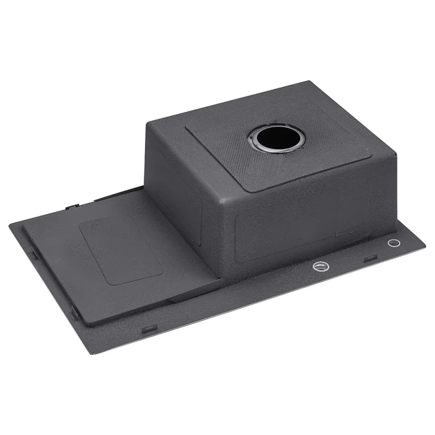 Kroner KRP PVD Schwarze-7849RHM Кухонна мийка, чорна - зображення 4