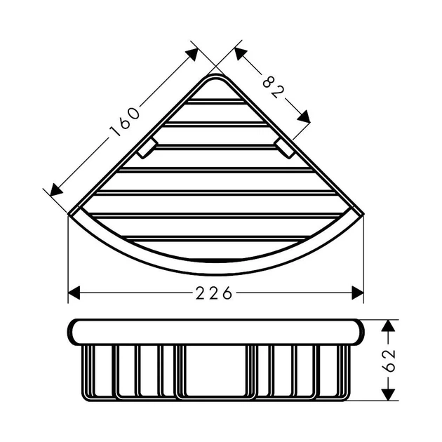 Кошик кутова, Hansgrohe Logis Universal, хром (41710000) - зображення 2