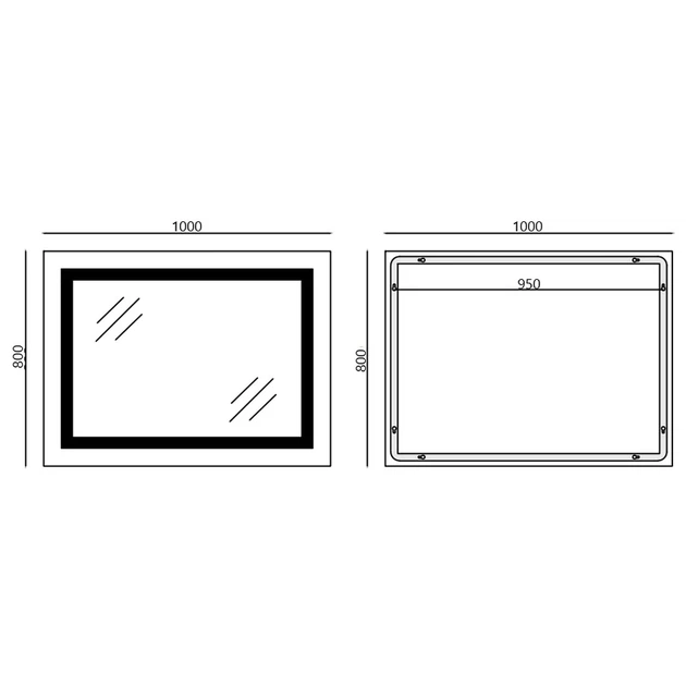 Дзеркало Mixxus WARM MR02-100x80 з Led Touch, Anti-fog, димером, регулятором яскравості, годинником - изображение 12
